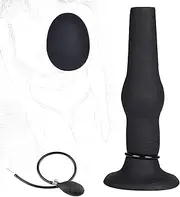 BDSM Hollow Anal Plug Ovipositor with Eggs Inflatable Butt Plug with Air Pump Butt Plug with Thrusting Function Anal Expansion Silicone Anus Bead Dilator Sex Toy for Men and Women(Schwarz)
