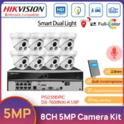 Hikvision 8CH 4K AcuSense NVR 5MP ColorVu+IR POE Camera Home Security System Kit