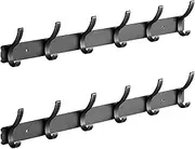 2PCS Coat Rack Wall Mount, XICEN Coat Hanger Wall Mounted, Coat Hooks Wall Mount, Wall Hooks, Heavy Duty Wall Hooks for Hanging Entryway, Bedroom, Bathroom
