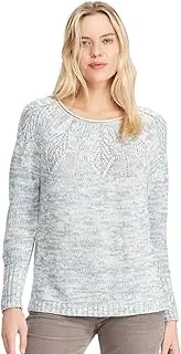 [CHAPS] Women's Stitched-Yoke Crewneck Pull Over Long Sleeve Sweater