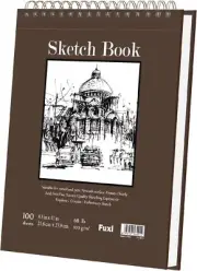 Fuxi Sketchbook 8.5x11 Inch, 100 Sheets Hard Cover Sketch Book 8.5" x 11", 68