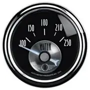 Autometer Black Diamond Water Temperature Gauge Electric - 100-250 F, 2 1/16 Inch, Short Sweep, AU2038