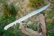 26 inch CUSTOM HANDMADE DAMASCUS STEEL FULL TANG BLANK BLADE SWORD CAMPING KNIFE