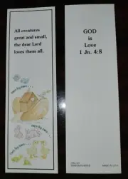 "ALL CREATURES GREAT AND SMALL..." BOOKMARK WITH SCRIPTURE C.R. Gibson -Lot of 5