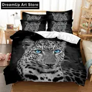 a3017 Bed Sheets Animal Duvet Cover Black Bedding Set Duvet Cover Bedroom Quilt Cover Home Textile 3-Piece Bedding Set (1 Duvet Cover + 2 Pillow Sh