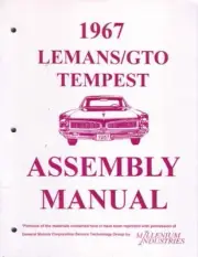 1967 Pontiac Tempest Assembly Manual Rebuild Instructions Illustrations Drawing
