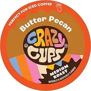 Crazy Cups Flavored Coffee for Keurig K-Cup Machines, Butter Pecan Swirl, Hot or Iced Coffee, 22 Single Serve, Recyclable Pods(Pack of 1)