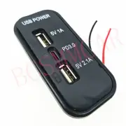 Car Accessories 3 Port PD Type-C 3.1A USB Charger Socket For Mobile Phone Tablet (for: Audi)