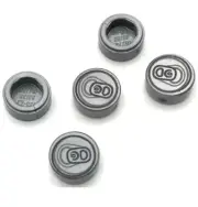 *NEW* Lego Can Silver Top for Soft Drink Soda Pop Round Tile Plates - 5 pieces