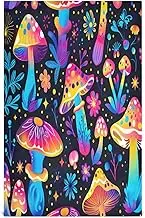 GAIREG Psychedelic Mushrooms Flowers Kitchen Hand Towel, 28x18 Inches Absorbent Decorative Dish Towels, Set of 6