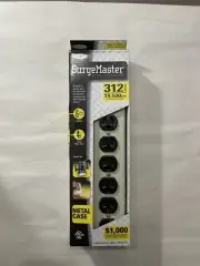 BELKIN METAL CASE Surge Protector 6 Outlets 4 ft Extension Cord - NEW
