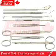 Dental Soft Tissue Surgery Kit Surgical Scissor College Tweezer Needle H DS-2158