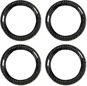4Pcs Dashboard AC Vent Air Conditioning Air Outlet Ring Trim Sticker Carbon Fiber for GT‑R R35 2008 2016 Adds Luxury and Protection to Your Car Interior