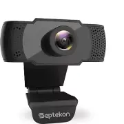 Septekon 1080P HD Webcam with Microphone, Streaming Computer Web Camera for Lapt