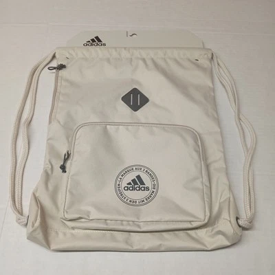 adidas Classic 3S 2 Sackpack Color: Alumina Beige Gray Four