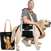 Dog Lift Harness for Large Dogs,Full Body Dog Sling Carrier with Handle,Up to 100 lbs,for Up Stairs/Back Legs Support/Dogs Joint Injuries/Arthritis