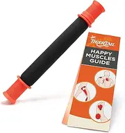 Tiger Tail 11in Massage Stick Portable Roller, Handheld, Deep Tissue Foam Roller for Legs, Neck, Calves, Thighs, Shins & Back, The Roadster 11, Orange Black