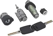 AL198 4D0905855G 4B0905851B Complete Lock Set Ignition Switch Left Door Trunk Lock Barrel Cylinder, for, A6 C5 4B Car Lock Cylinder