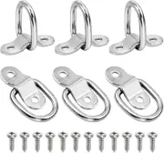 6 Pack 304 Stainless Steel D Ring Tie down Trailer Anchor Points with Mounting B
