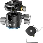 SIRUI Ball Head for Tripod, 29mm Low Profile Ball Head KS-10, 360° Panoramic Aluminium Alloy Tripod Head for DSLR Camera, Camcorder, Ball Head for Tripod, Monopod, Camera Slider, Max Load 15KG