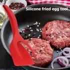 2 in 1 Non Stick Grip Flipper Pancake Fried Egg Spatula Clamp Turner Tong Toast