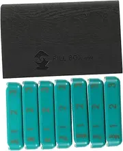 Ipetboom 1 Set Portable Medicine Case with Storage Bag Pill Organizer Durable and Odorless Compartment Design for Home Go Use
