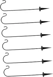 MERRYHAPY 6 Pcs Lawn Stake Hook Garden Shepherd Hook Fence Solar Lights Shepherd Hook Stand Garden Stake Shepherd Hooks Wind Chimes Outdoor Large Deep Tone Poles Outdoor Hooks