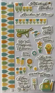 GARDEN OF LOVE Vellum Sticker(24pc)Creative Touch•Bloom•Flowers•Green Thumb•Grow