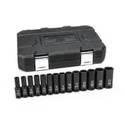 GearWrench 14 Piece 1/2” Drive 6 Point Deep Impact Metric Socket Set - 84955N