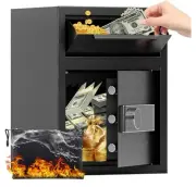 KAER1.8 CUB Drop Safe, Safe Box with Front Drop Slot Fireproof,Digital Security