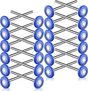 Treela 24 Pcs Blue Nylon Garage Door Rollers Set, 1.8" Garage Door Replacement Wheels for 2" Track 7" Extended Stem Quiet Durable High Load 6200ZZ Double Seal Precision Performance Ball Bearings Parts