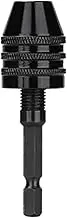 Mini Keyless Drill Chuck 0.3-8mm Self-Tighten Electric Drill Bits Collet Fixture Tools 1/4 Hex Shank Quick Change Converter chuck(0.3-6.5mm Hex)