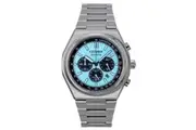 Citizen Zenshin Chronograph Super Titanium Ice Blue Dial Eco-Drive CA4610-85M 100M Men's Watch