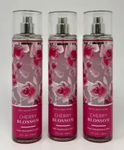 3 BATH & BODY WORKS CHERRY BLOSSOM FINE FRAGRANCE MIST SPRAY 8 OZ PLUM FREESIA