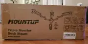 MOUNTUP Triple Monitor Desk Mount Model MU0006 Up To 27" Screens