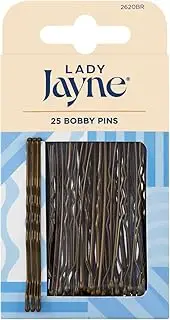 Lady Jayne Bobby Pins, Brown, 6.4 cm Size (Pack of 25)