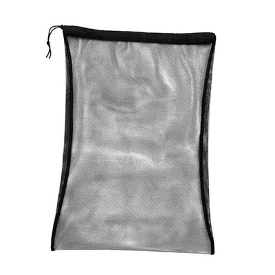 Multi Functional Black Mesh Bag with Drawstring for Swimming Beach Diving Travel