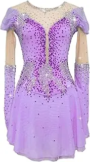 [Zagitova] Ice Figure Skating Dress for Girls Patchwork Women Handmade Competition Dance Outfit with Shiny Rhinestone