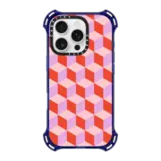 iPhone 16 Pro Bounce Case MagSafe Compatible Tumbling Block Red and Pink