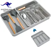 Extendable Kitchen Utensils Drawer Storage Organiser, 5 Compartments Deep Cutler