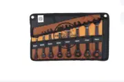 Klein Tools 69408G 90-Tooth Ratcheting Box Wrench Set, Metric, 8 Pc. Black Matte