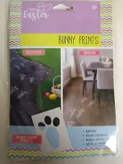 Celebrate Easter Bunny Rabbit Foot Prints Indoor Outdoor Chalk Stencil Trail