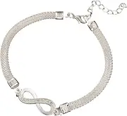 [meberg] Karma NH10696385 Anklet Heart, Butterfly or Eternity Silver Alloy Anklet Beach Jewellery Foot Jewellery Holiday Beach Accessories