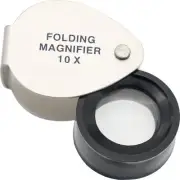 10X Round Loupe Jewelers Folding Magnifier Jewelry Tool