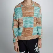 OBEY Dominic Checkerboard Crew Neck Sweater Large NEW Streetwear
