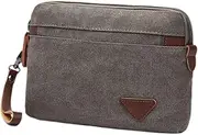 [yuksok] Men's Clutch Bag Stylish Change Pouch Card Holder Card Case Casual Wristlet Bag
