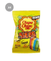 914939 4 x 24G PACKETS CHUPA CHUPS SOUR BITES GUMMY CANDY COLOURFUL FUN SNACKS