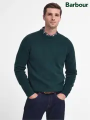 Barbour® Green Essential Patch Crew Jumper (AM8062) | $195