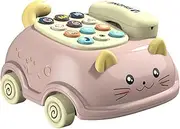 Kisangel 1Set Imitation Music Telephone Multi Keys Car Phone for Early Learning Educational Plaything for Fun Birthday
