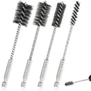 4 Pcs Wire Brushes for Drill Stainless Steel Bore Brush Set 3/8In 1/2In5926